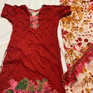New 3 piece Maria b chicken Kari Salwar Kameez